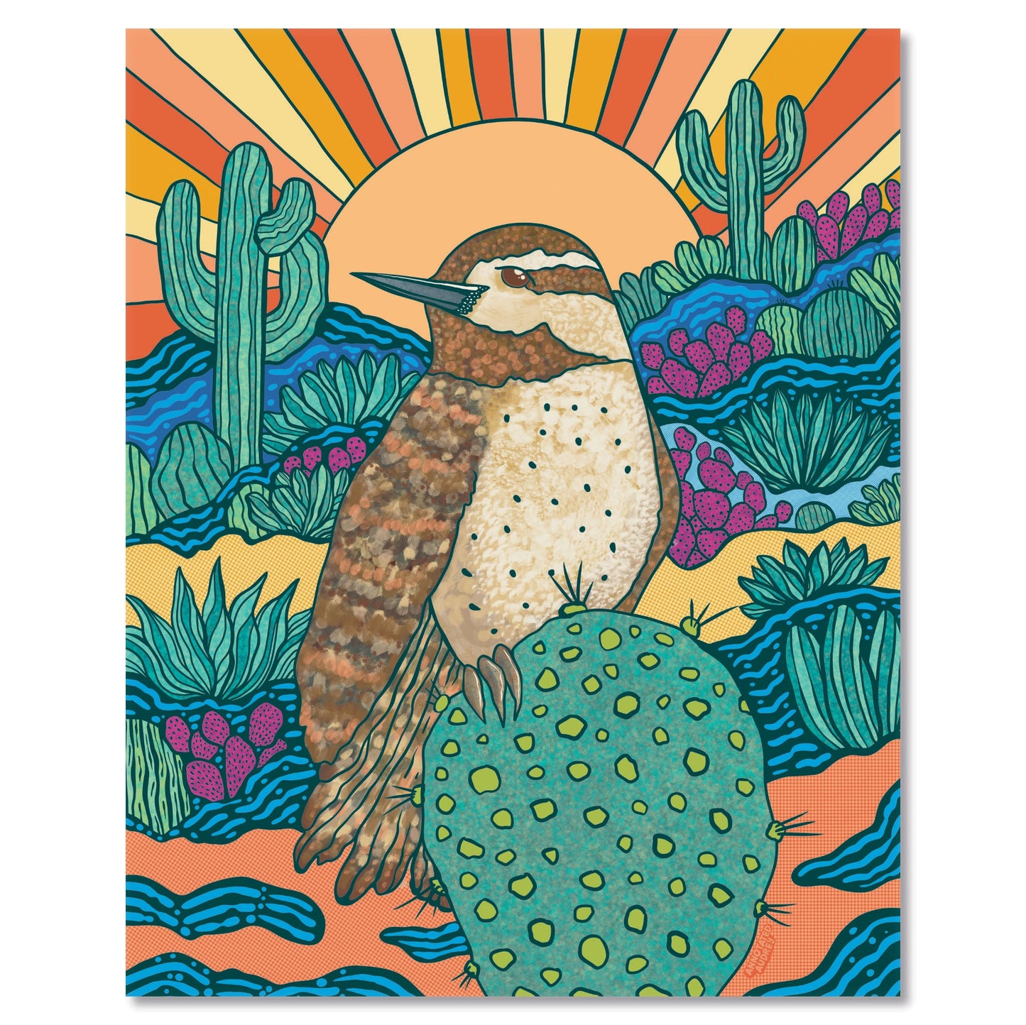 Art print on white with shadow