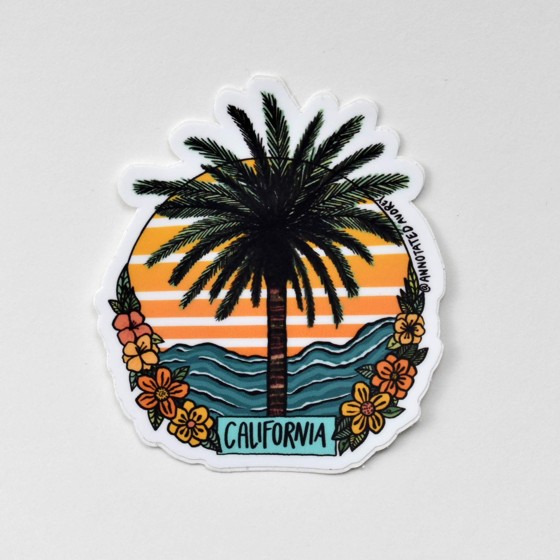 Sticker on white background