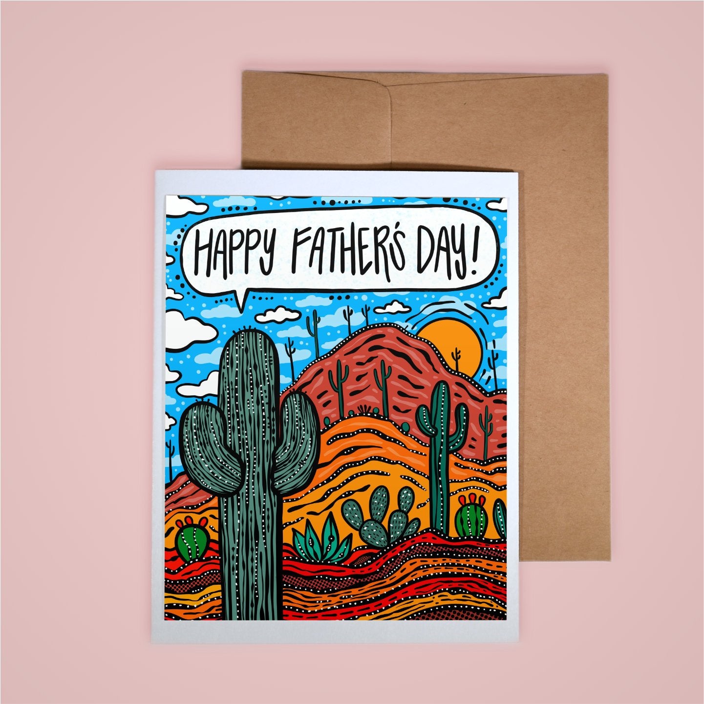 Card on Pink background