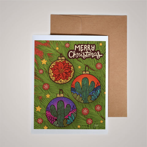 Holiday Card - Merry Christmas Ornaments