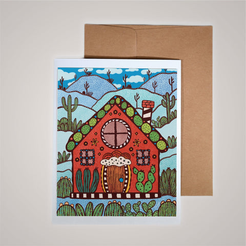 Holiday Card - Desert Gingerbread House