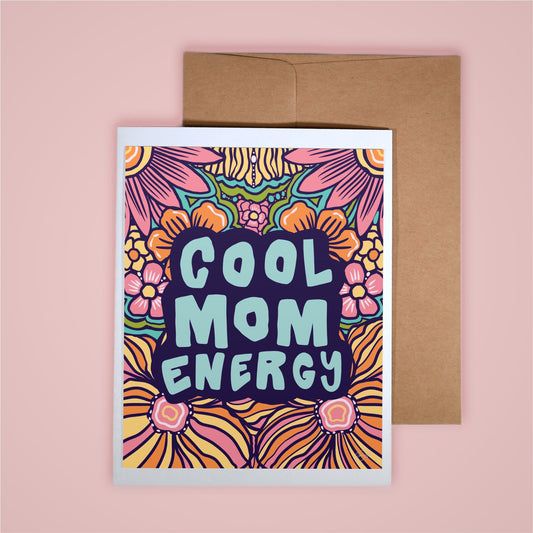Card on pink background