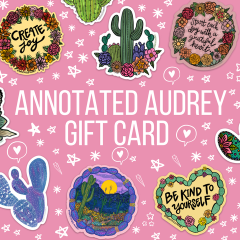 Annotated Audrey Gift Card