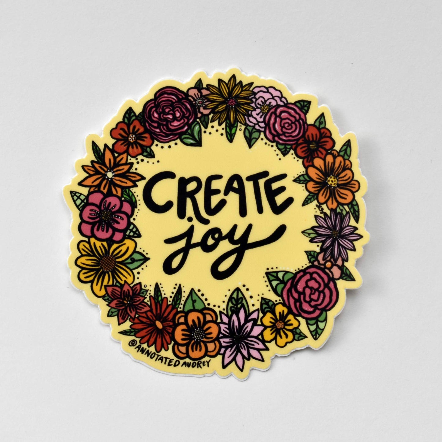 Sticker on white background