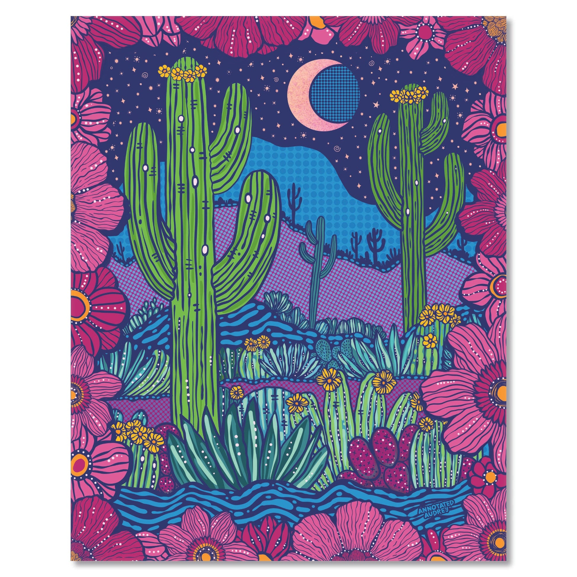 Art print on white with shadow