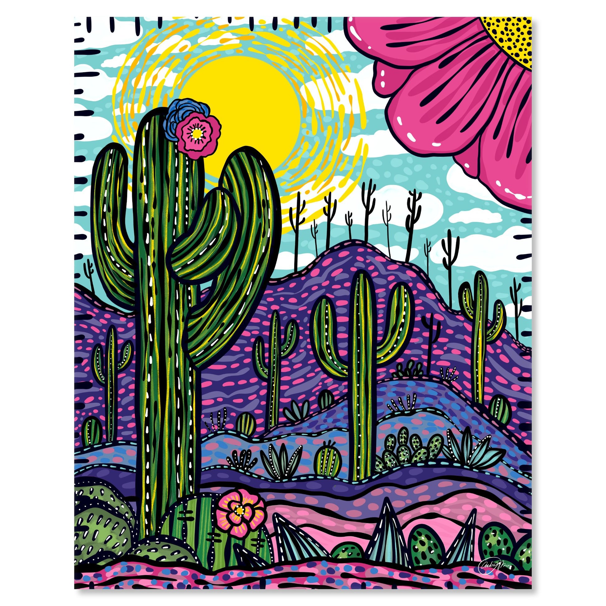 Art print on white with shadow