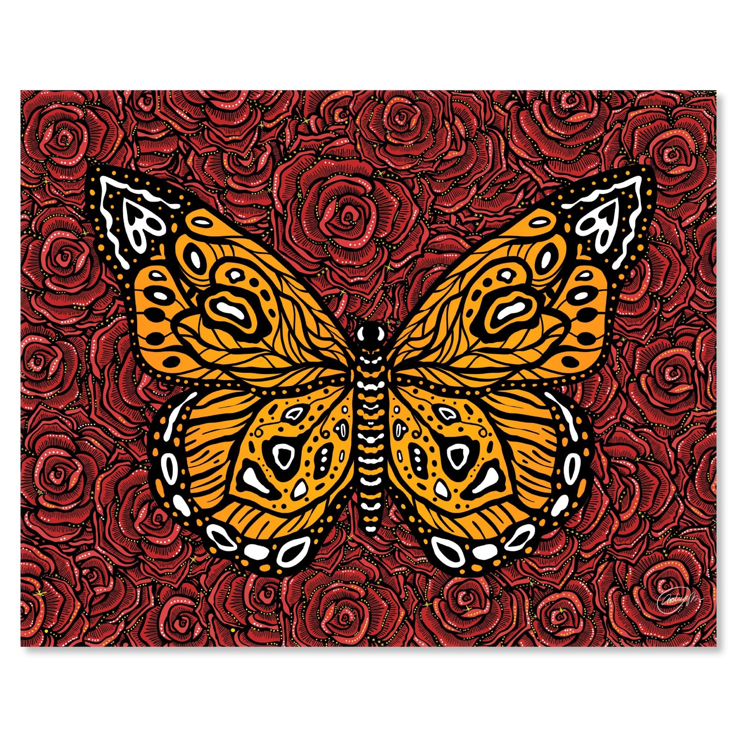 Art print on white with shadow