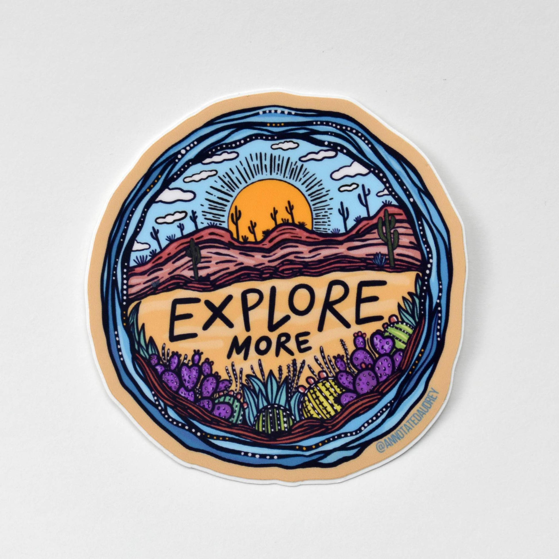 Sticker on white background