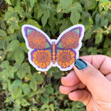 Clear Sticker - Floral Butterfly