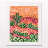 Art print in white frame on white wall