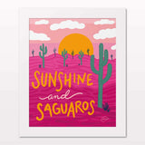 Art print in white frame on white wall