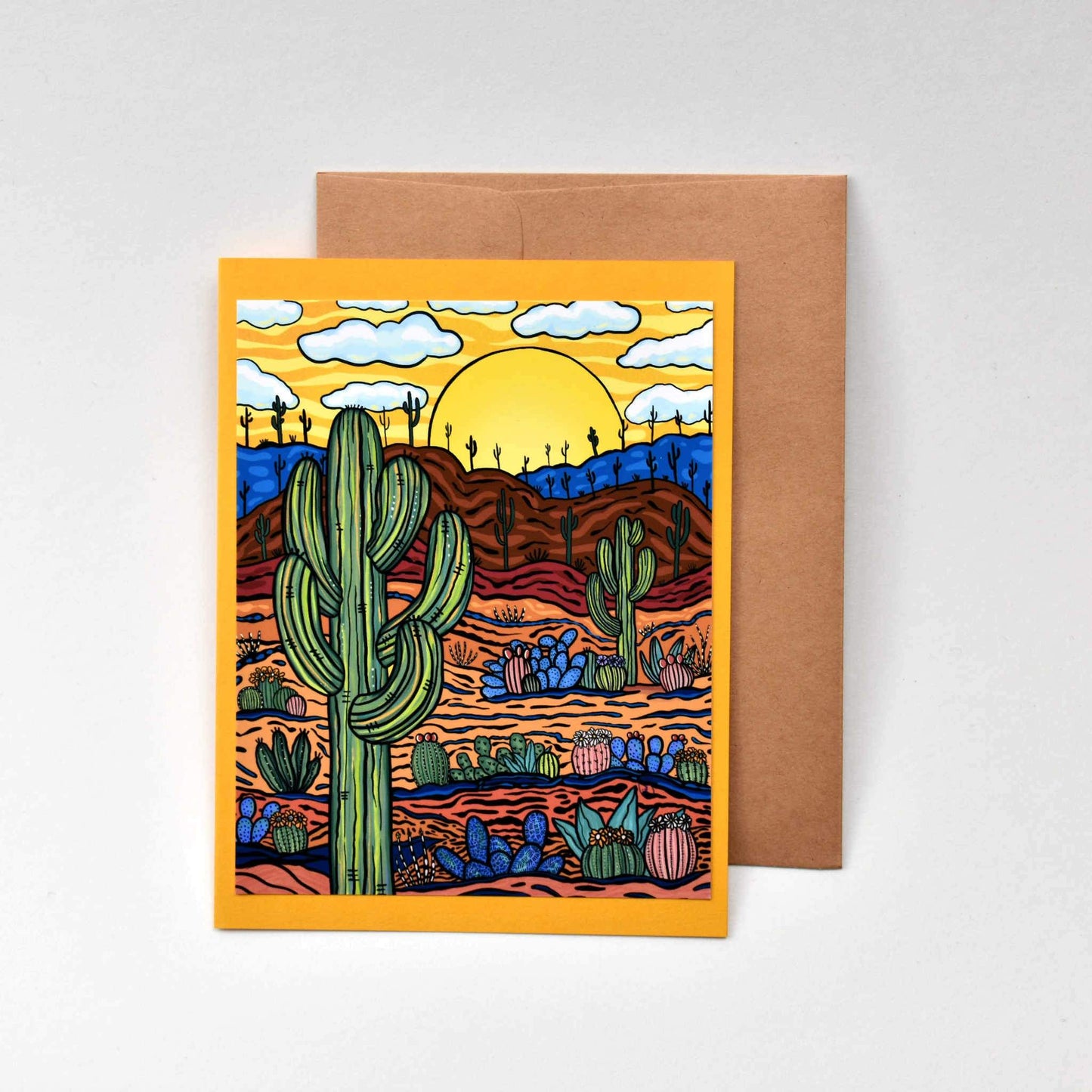 Card on white background