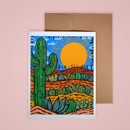 Card on white background