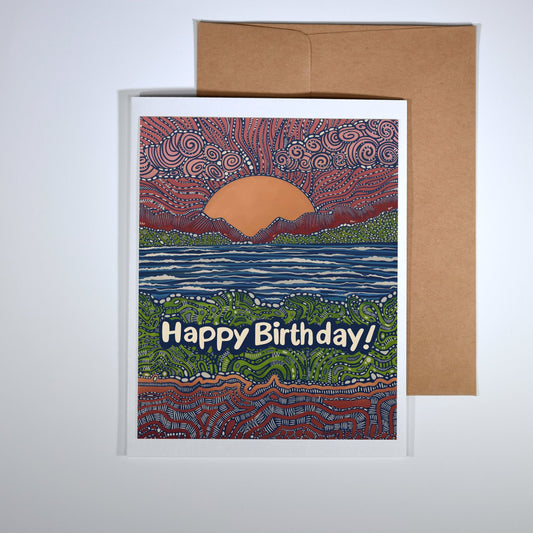 Card on white background