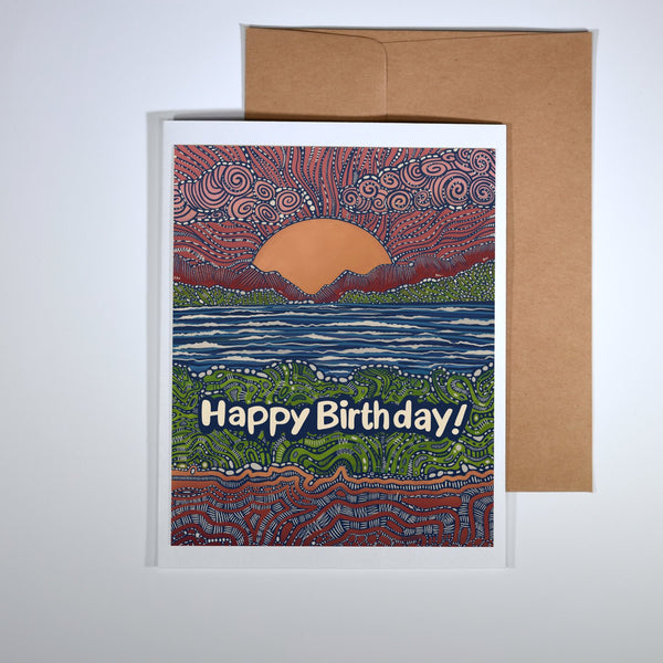 Card on white background