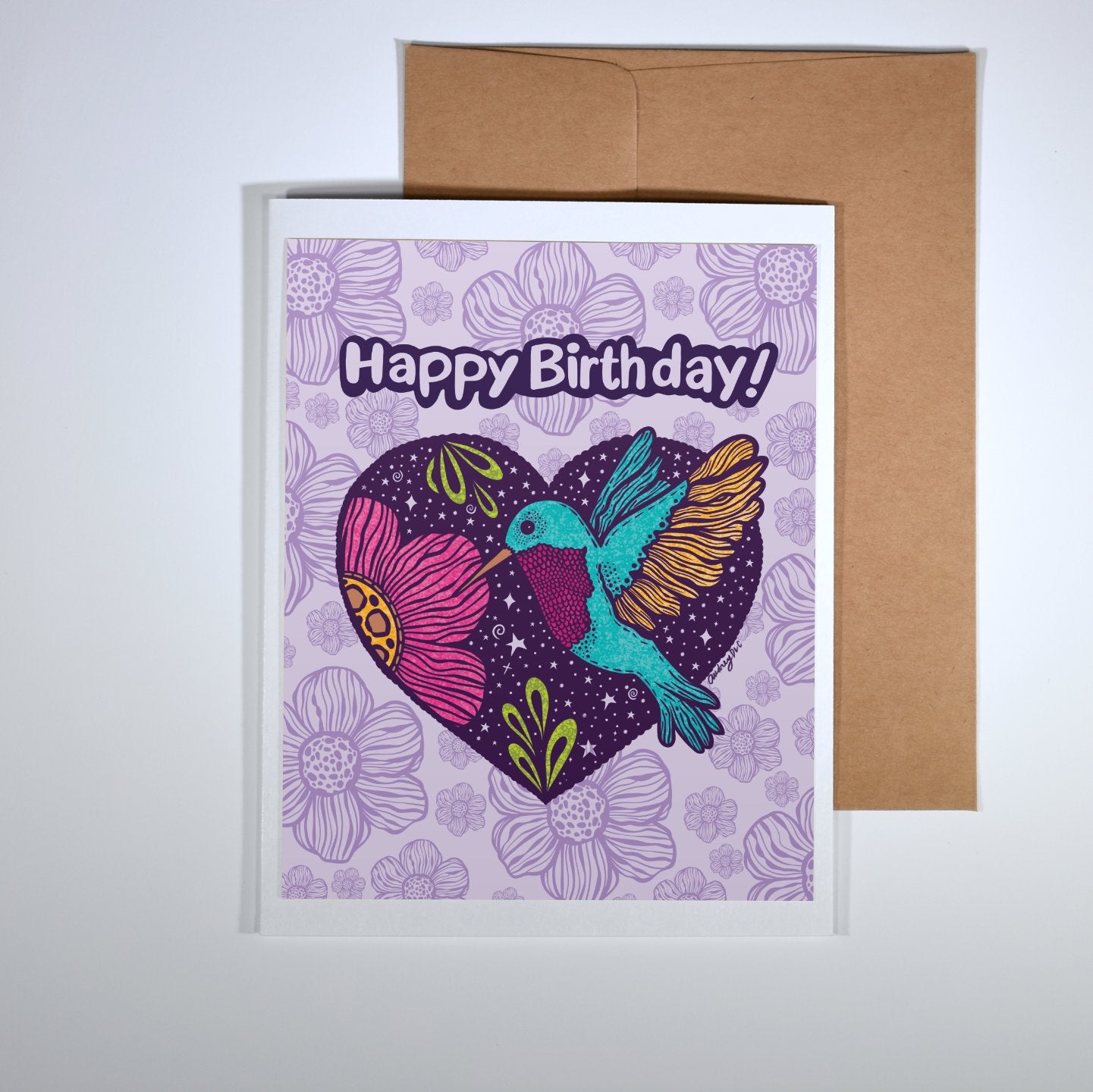 Card on white background