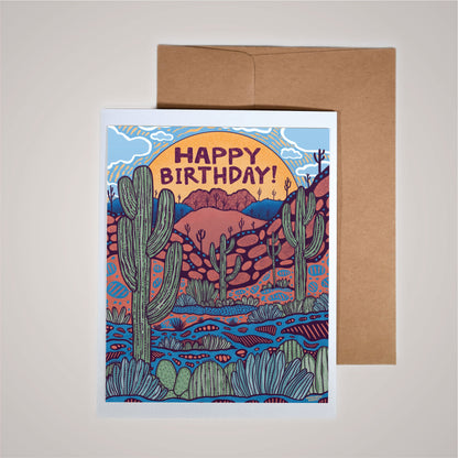 Card on pink background