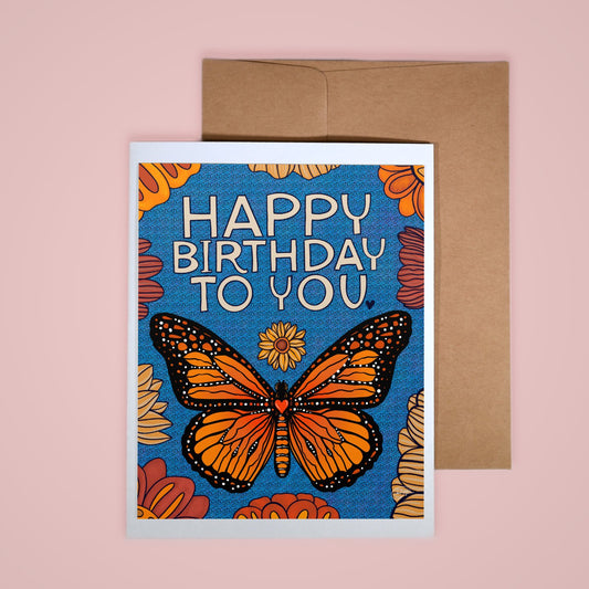 Card on white background