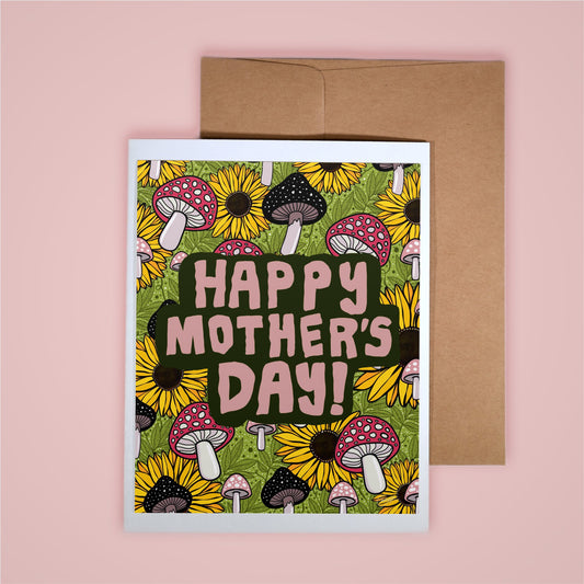 Card on pink background