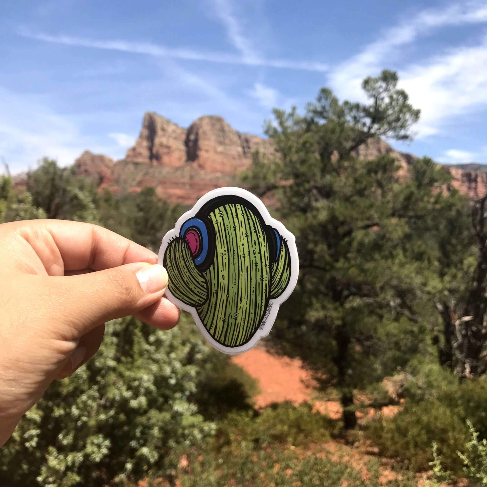 Holding sticker for scale