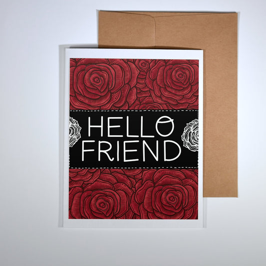 Card on white background