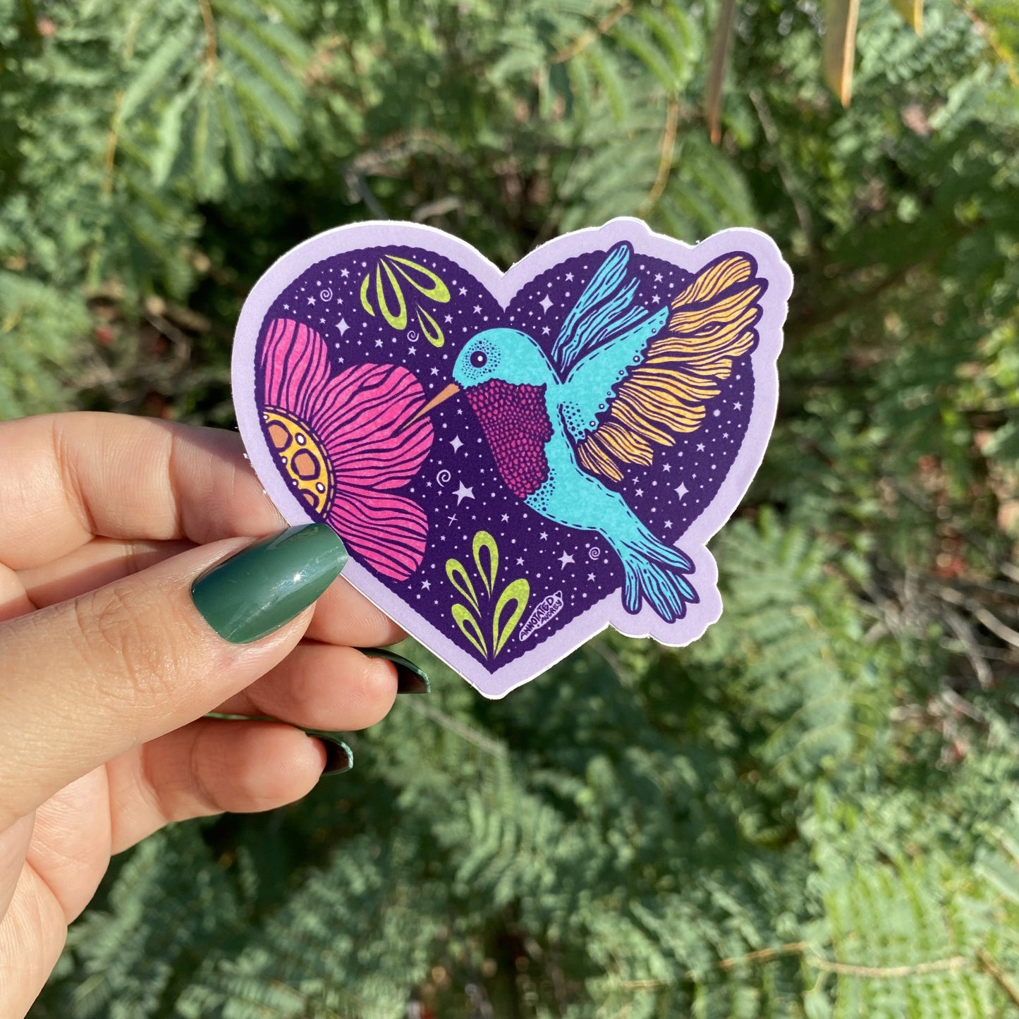 Sticker - Hummingbird Heart