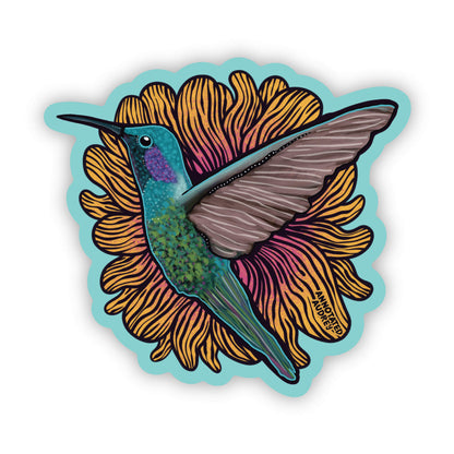 Sticker - Hummingbird Flower