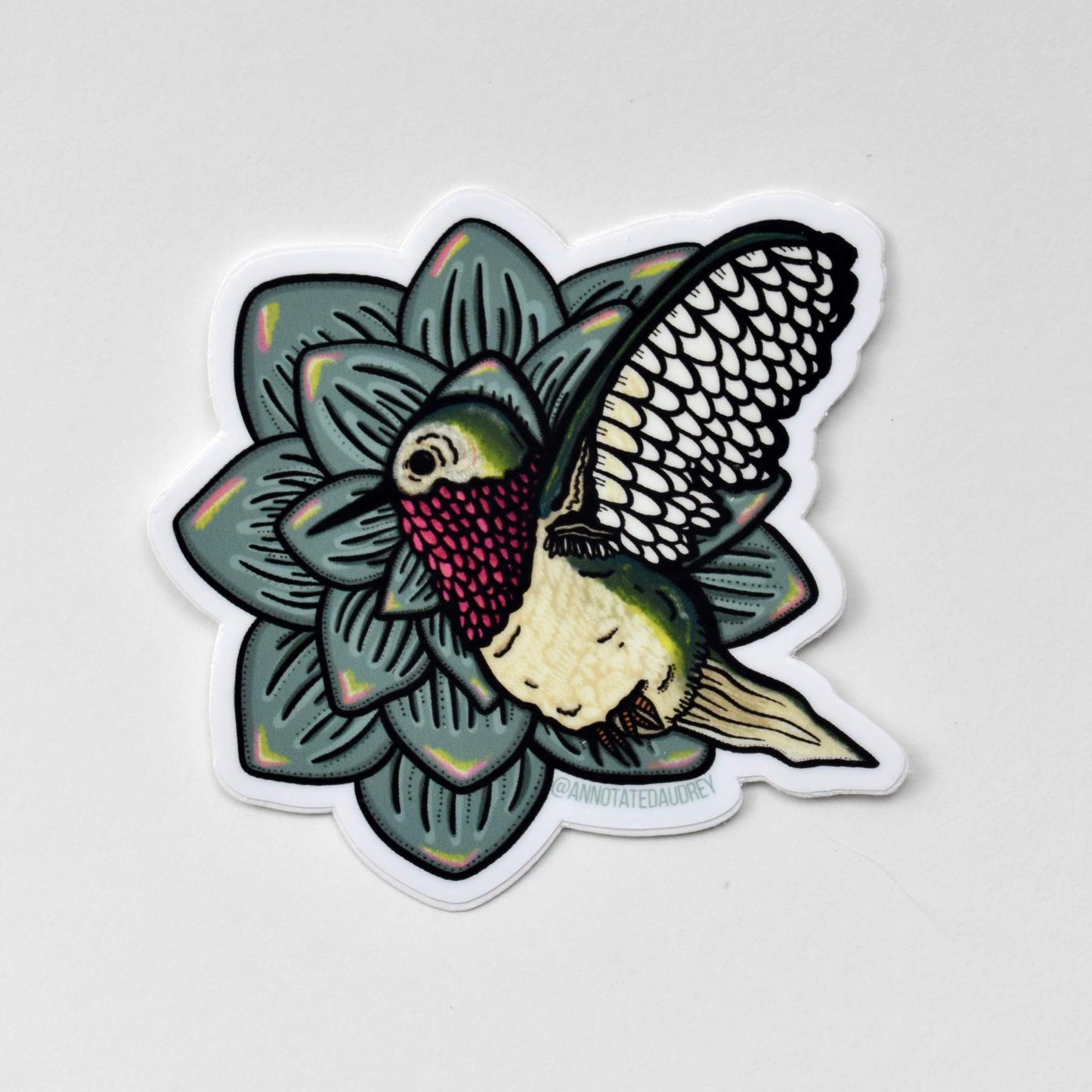 Sticker on white background
