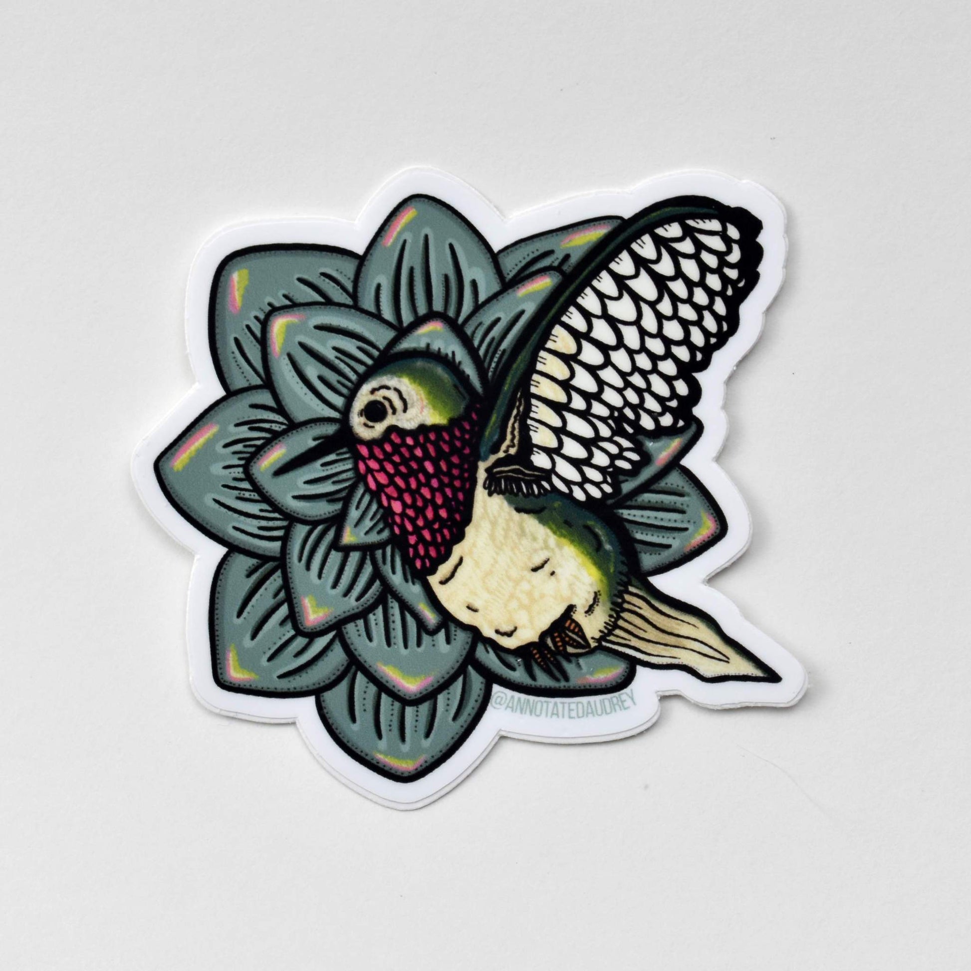 Sticker on white background