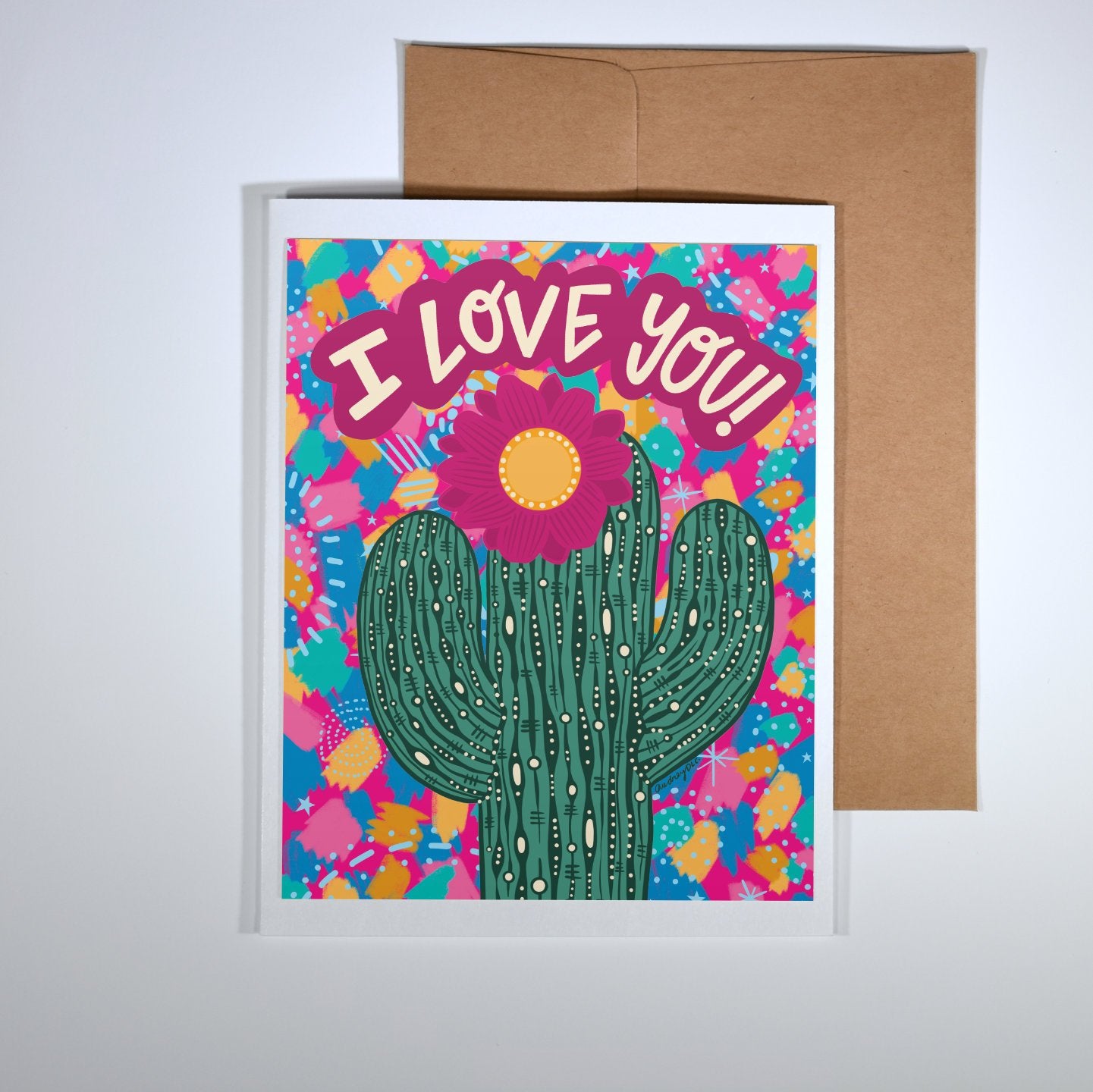 Card on white background