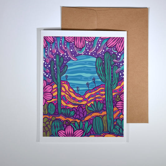 Card on white background