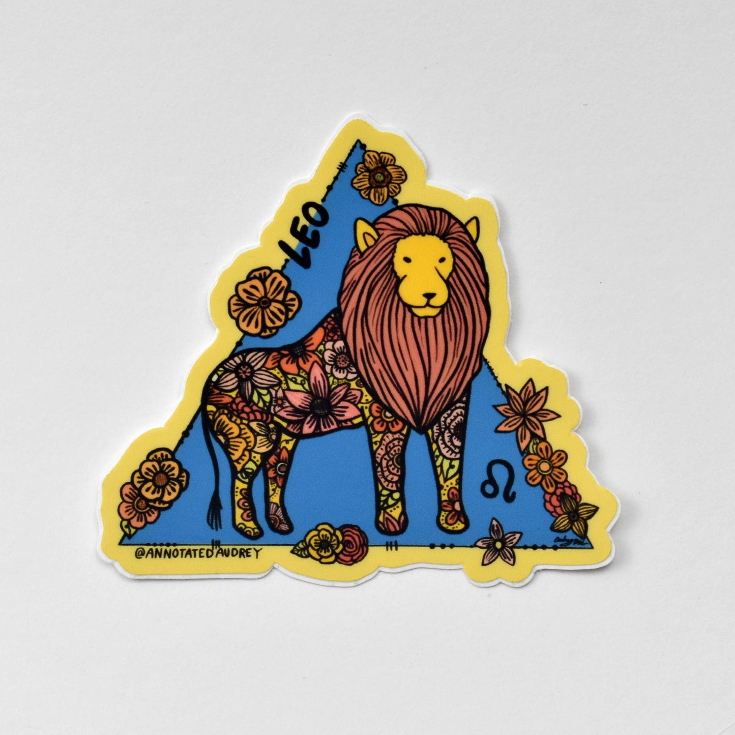 Sticker on white background