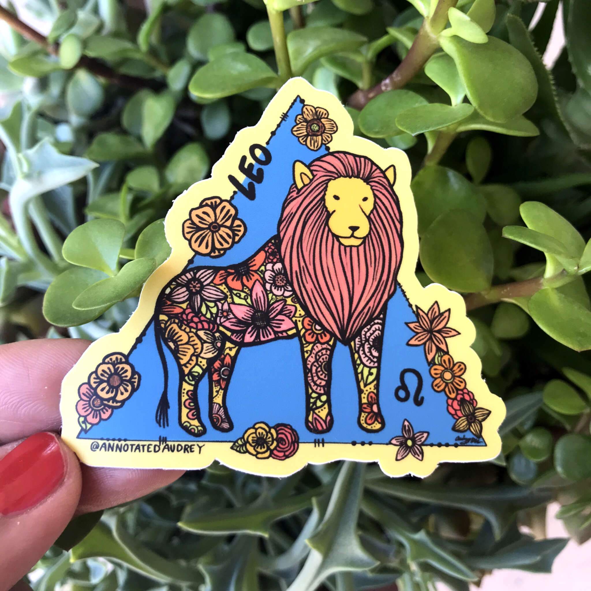 Sticker Names Leo Leo Zodiac Animal Sticker – ANNOTATED AUDREY