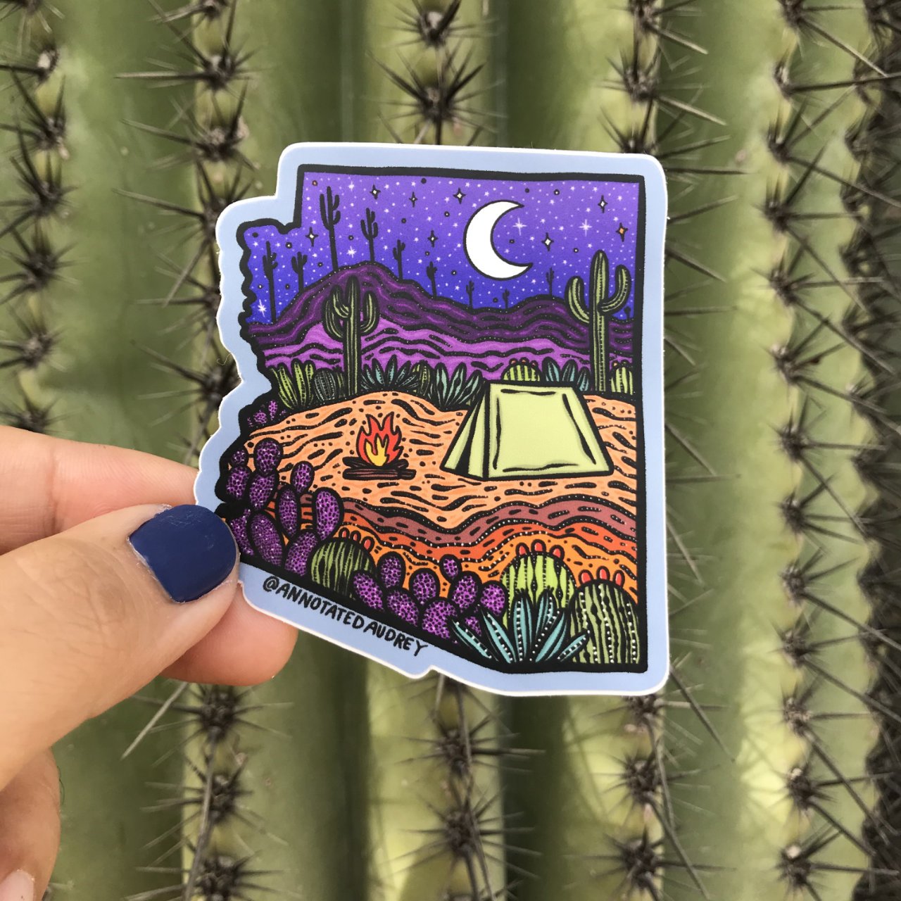 Holding sticker for scale