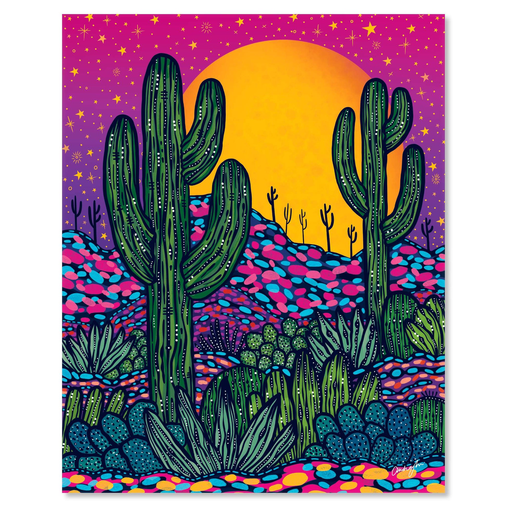 Art print on white with shadow