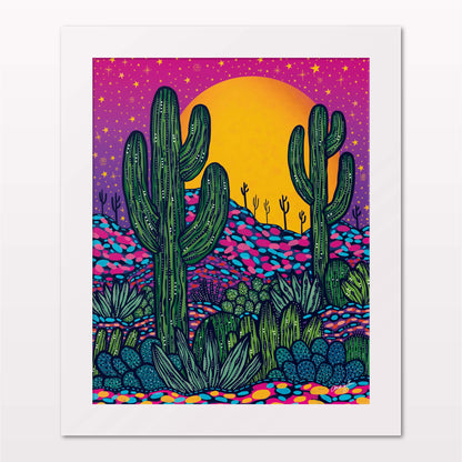 Art print in white frame on white wall