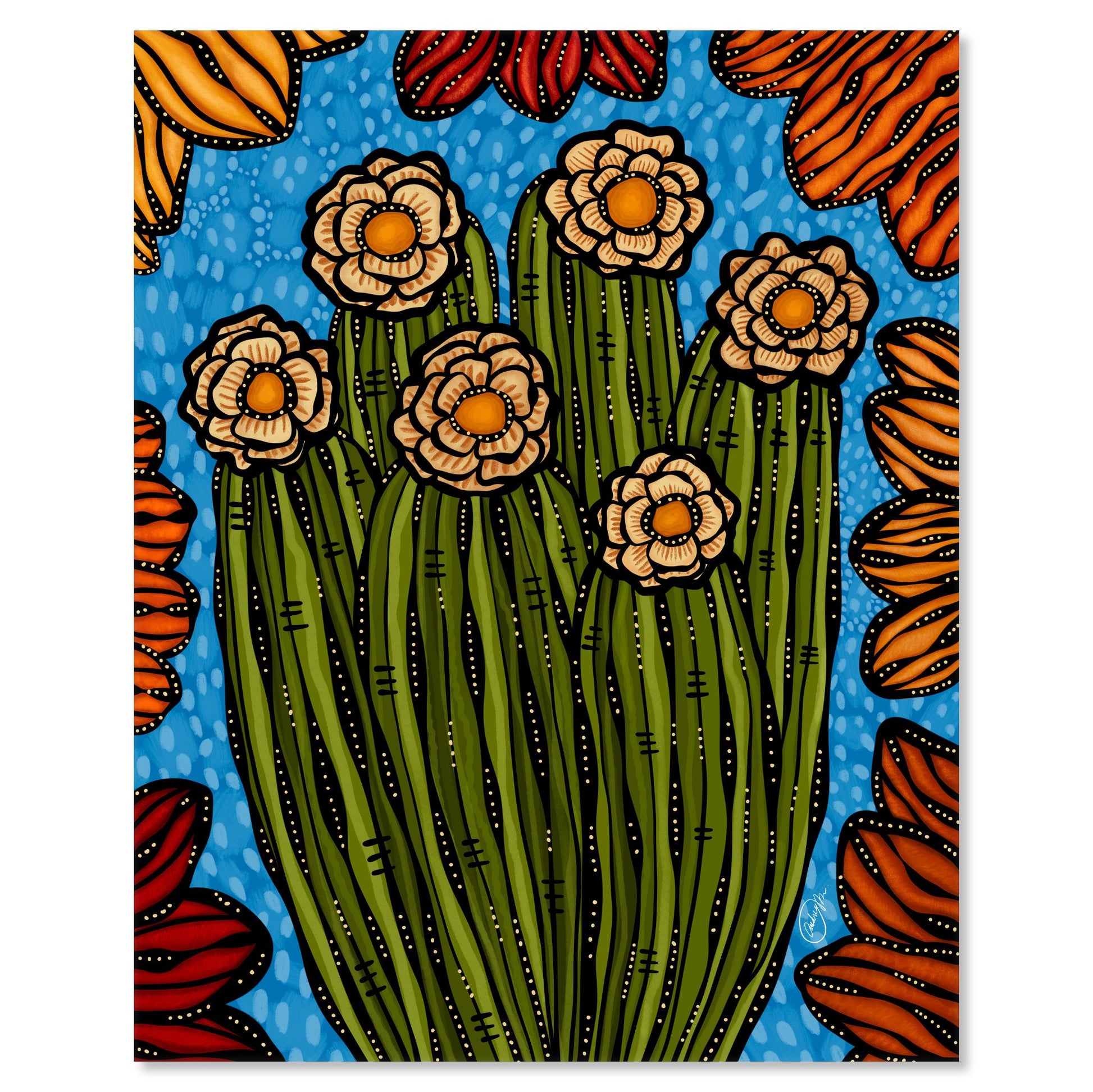 Art print on white with shadow