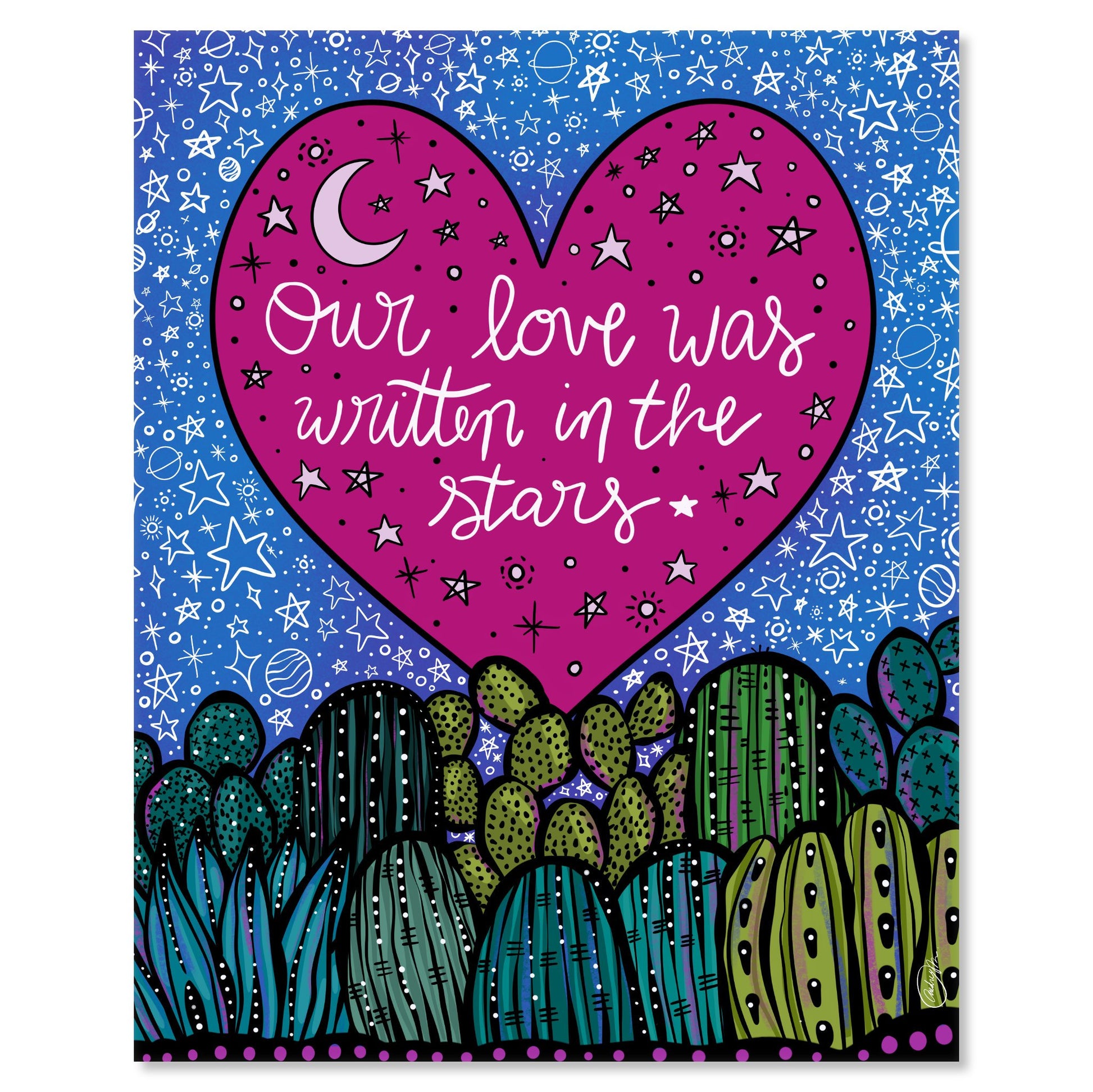 Art print on white with shadow