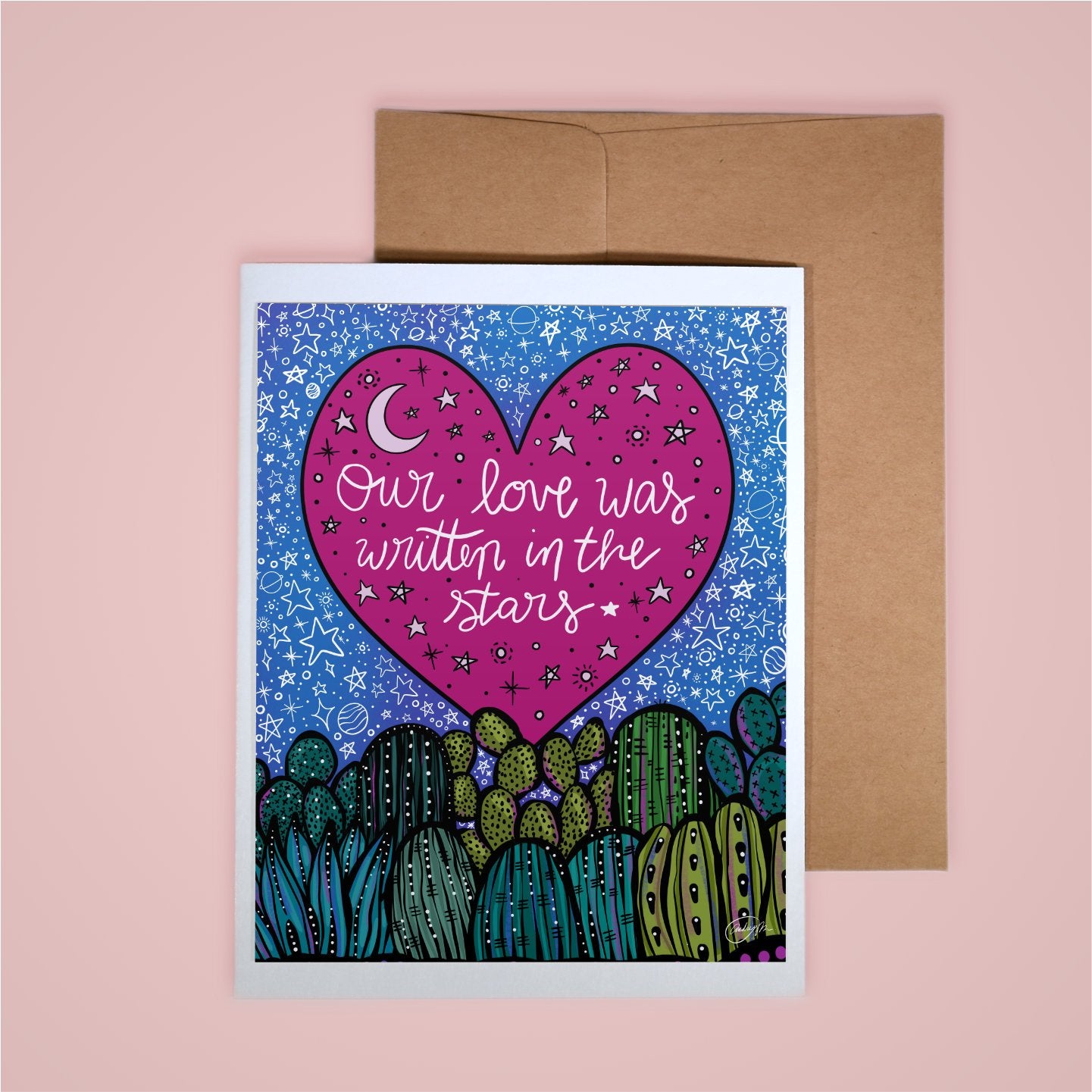 Card on white background