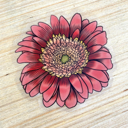 Sticker on wood background