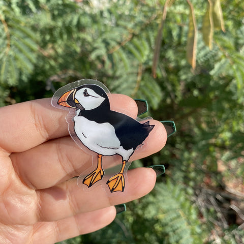 Mini Clear Sticker - Puffin (Low Stock/Online Exclusive)