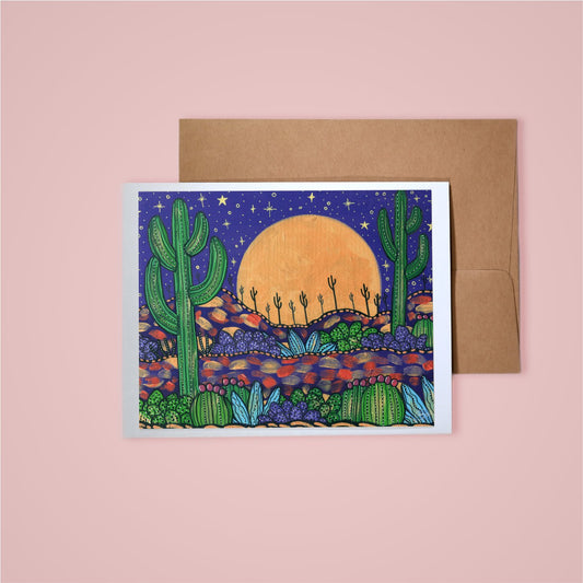 Card on white background