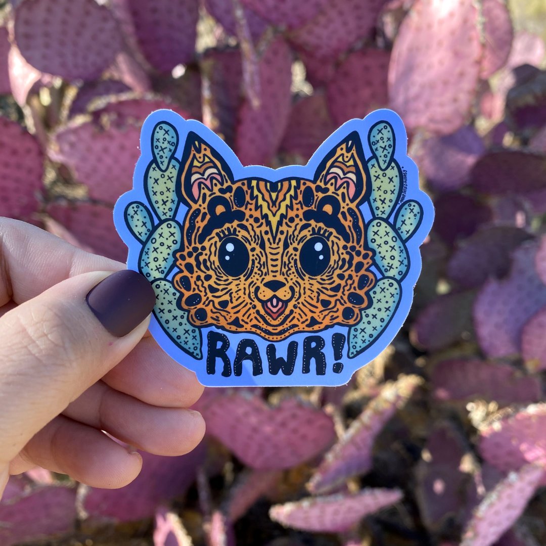 Sticker - Rawr (Online Exclusive) Weatherproof vinyl for phone, laptop ...