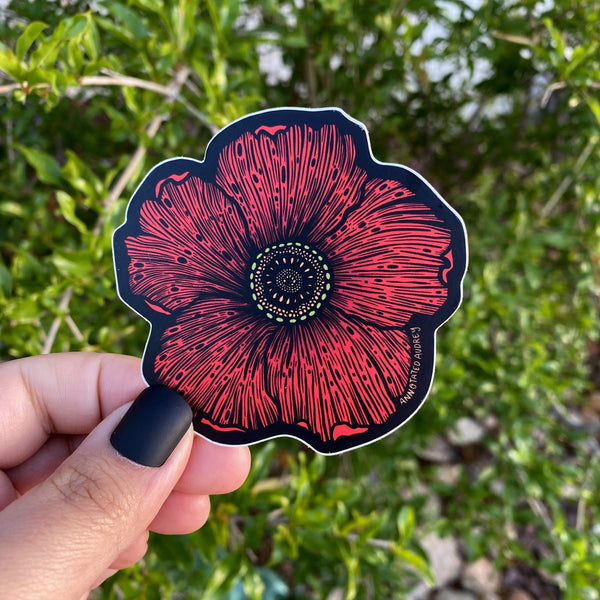 Sticker -  Red Flower