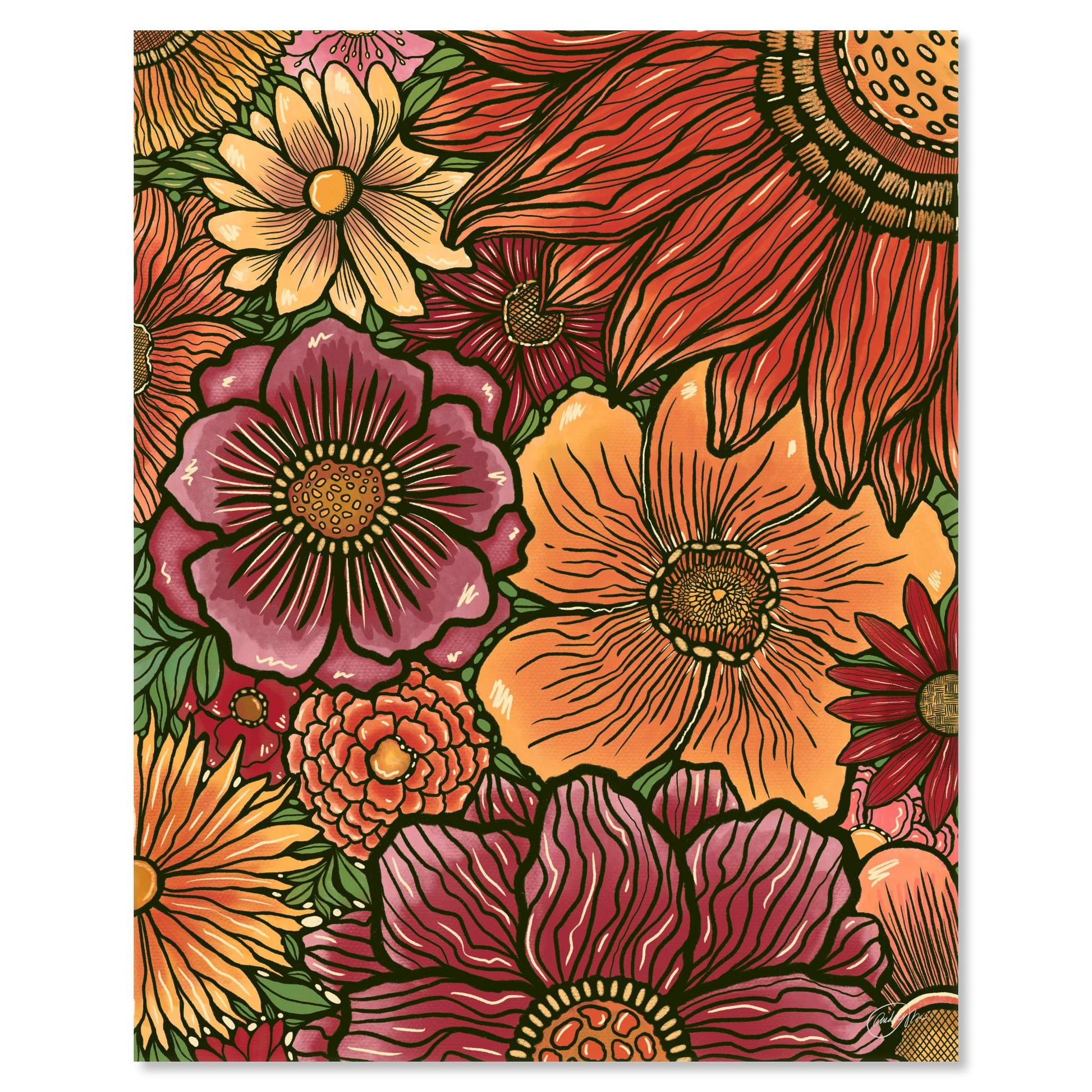 Art print on white with shadow