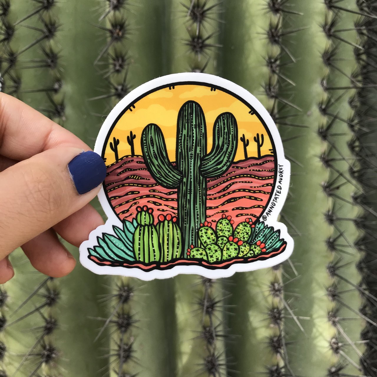 Holding sticker for scale