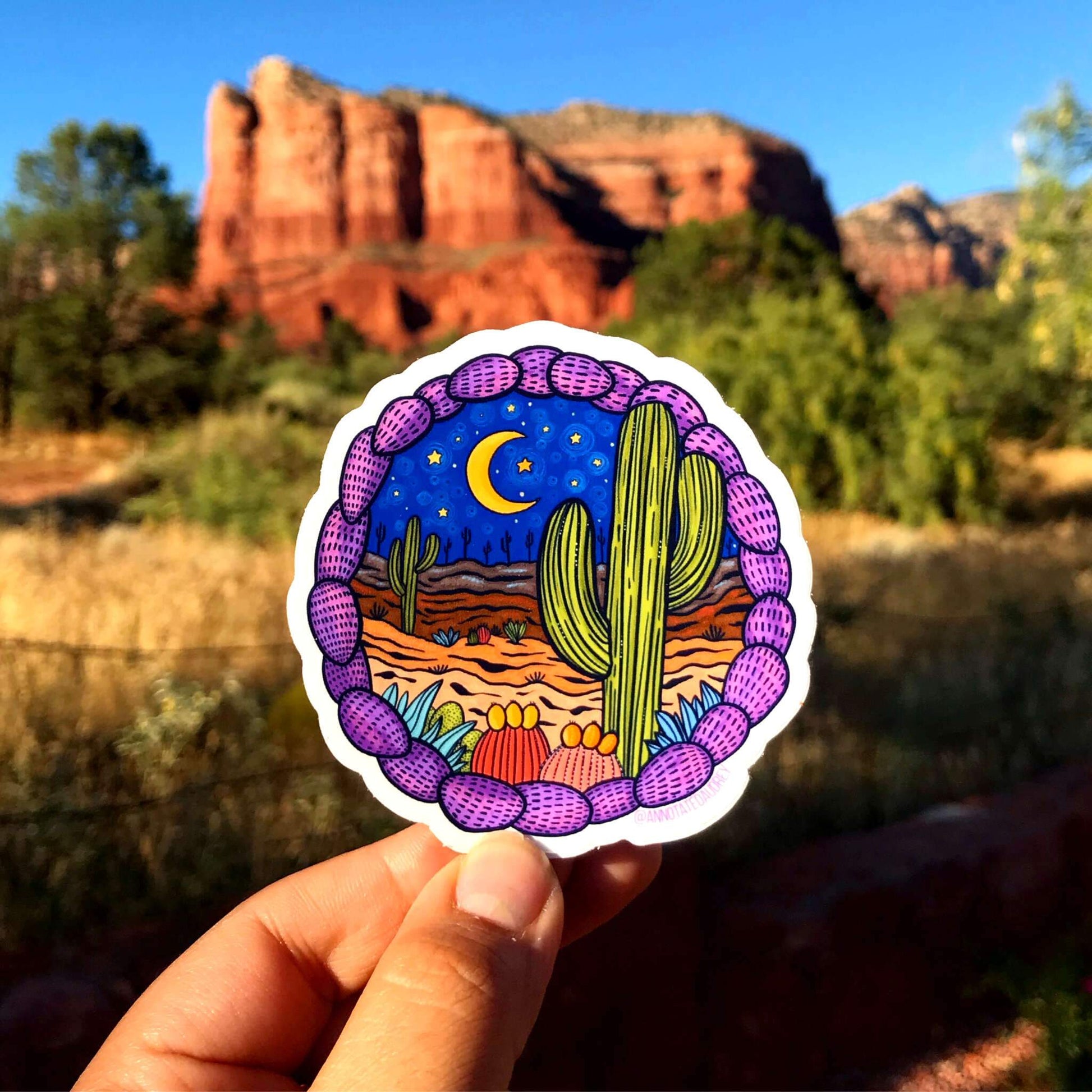 Holding sticker for scale
