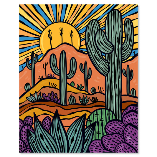 Art print on white with shadow