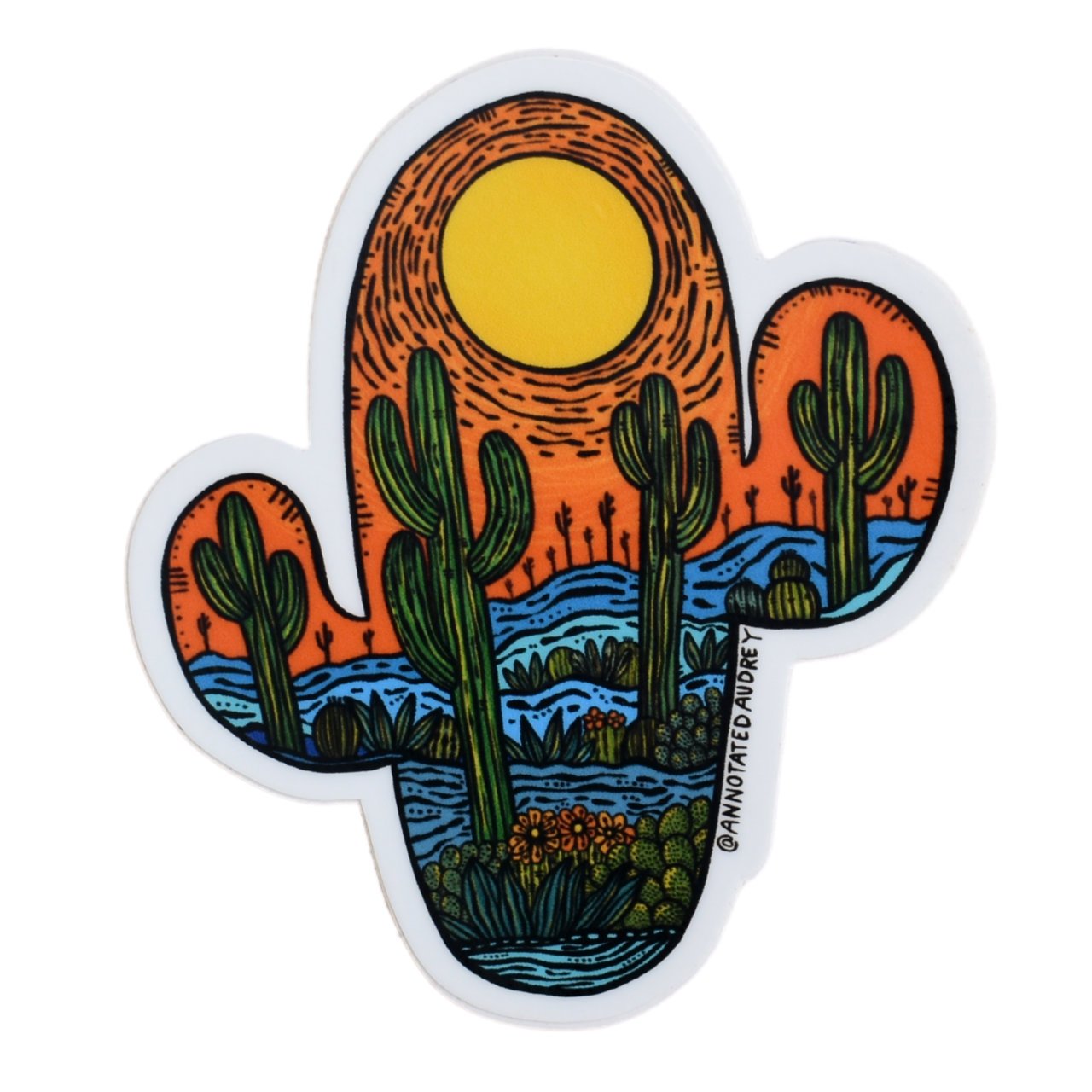 Sticker on white background