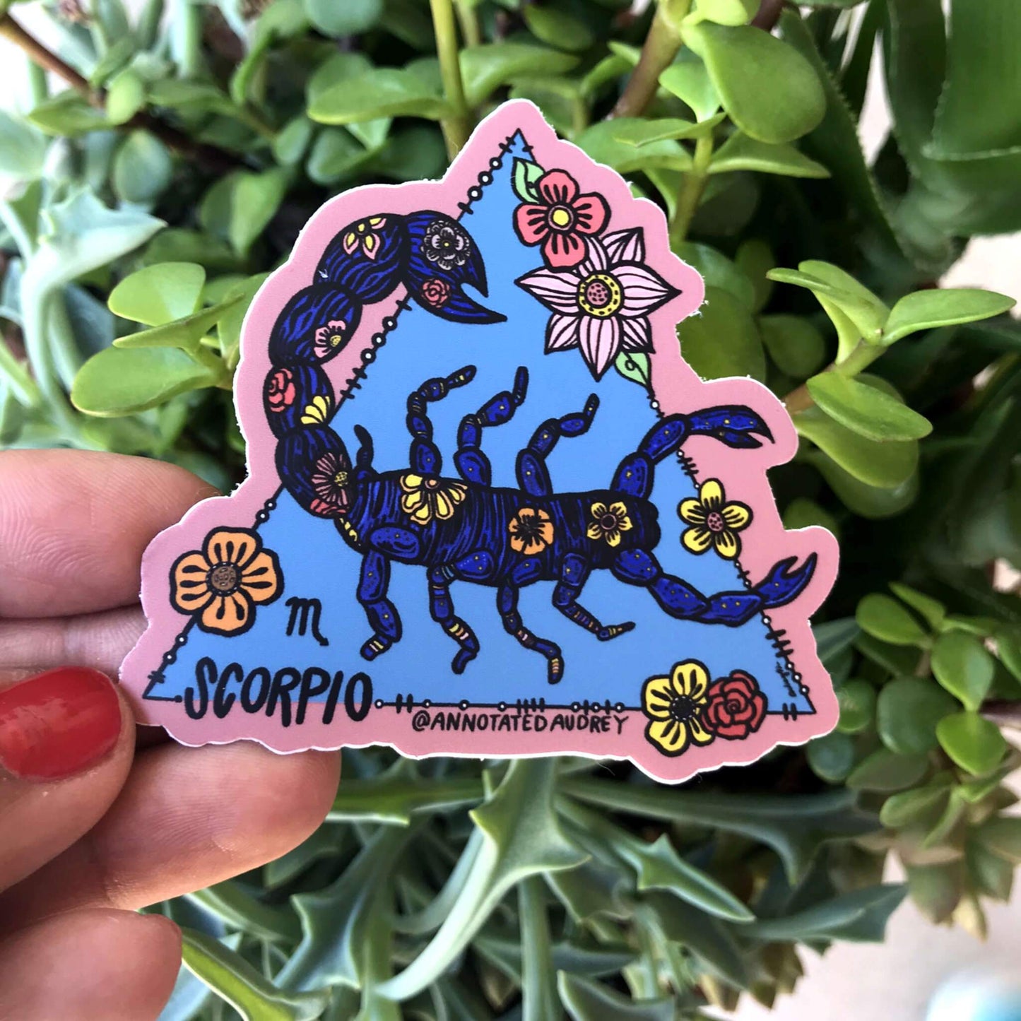 Holding sticker for scale